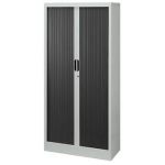 ARMOIRE CLASSTOUT CLASSIQUE MÉTAL GRIS - L. 90 X H. 198 CM - AVEC RIDEAUX ANTHRACITE