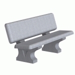 BANC MADISON BÉTON GRIS SABLÉ