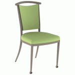 CHAISE 550 MOBILE ALU ASS/DOS ABAKA TILLEUL - 4P NOISETTE - MOBIDECOR