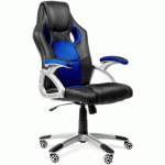 FAUTEUIL DE GAMING ALMANSA SIMILICUIR NOIR/BLEU - FOROL