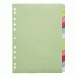 INTERCALAIRE A4 BUDGET CARTE COLORÉE 12 ONGLETS NEUTRES MULTICOLORES - 1 JEU