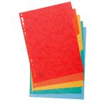 INTERCALAIRES CARTE PASTEL 170G FOREVER 5 POSITIONS - A4+ - COULEURS ASSORTIES PASTEL - LOT DE 50