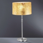 HUFNAGEL LAMPE TABLE ALEA LOOP RECOUVERT À LA FEUILLE D\'OR