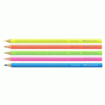 LOT DE 15 - FABER-CASTELL CRAYON COULEUR TRIANGULAIRE COLOR GRIP, VERT