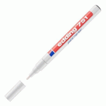 MARQUEUR PERMANENT EDDING 751 PEINTURE POINTE OGIVE DE 1 À 2 MM BLANC