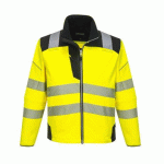 PORTWEST T402 SOFTSHELL HAUTE-VISIBILITÉ PW3 JAUNE/NOIR - TAILLE L