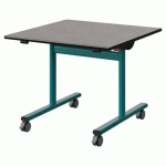 TABLE MALIBU RAB. 80X80 T4 DL ST BÉTON F186/NOIR BLEU 5018