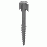 VIS DE FONDATION POUR POTEAUX SPIRAL® P800 EN ACIER GALVANISÉ 1200 MM COBRA