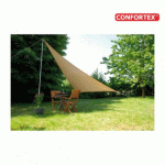 VOILE D'OMBRAGE TRIANGLE MIAMI BEIGE - 300X300X360 CM + ACCESSOIRES CONFORTEX