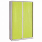 ARMOIRE MÉTAL CLASSTOUT COLOR - A RIDEAUX - L. 120 X H. 198 CM - CORPS ALUMINIUM  - RIDEAUX JAUNE
