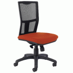 CHAISE DE BUREAU RITZ RÉGLAGE LOMBAIRE ASSISE TISSU COLORIS CORAIL - MANUTAN COLLECTIVITÉS