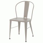 CHAISE TURIA ACIER 4 PIEDS - TAUPE - JAYSO