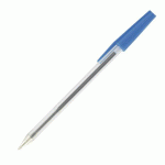 LOT DE 50 - STYLO BILLE BUDGET À CAPUCHON POINTE 0,7 MM - ÉCRITURE MOYENNE BLEU
