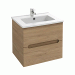 MEUBLE SALLE DE BAIN 60 CM 2 TIROIRS AVEC VASQUE - CHÊNE COLORADO - OLA UP JACOB DELAFON