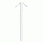 POTELET CARREFOUR Ø 60 MM CHAINES 2 ANNEAUX GALVA BLANC 9010 - PROCITY