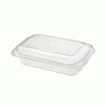 RÉCIPIENT DELI 750 ML RECTANGULAIRE AVEC CHARNIÈRE PET (VENDU PAR 420)