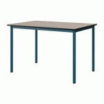 TABLE MALIBU 120X80 T6 4P STRA ANTIB ACACIA/NOIR BLEU 5025 - MANUTAN EXPERT