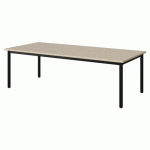 TABLE MALIBU 180X80 T2 4P ST ISOS BEIGE 1460/BEIGE NOIR 9005