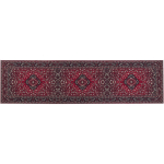 BELIANI - TAPIS DE LONG COULOIR ENTRÉE MOTIF ORIENTAL 80 X 300 CM ROUGE VADKADAM - ROUGE