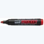 UNIBALL MARQUEUR PERMANENT PTE BISEAUTÉE CORPS PLASTIQUE ENCRE PIGMENTÉE À BASE D'EAU ROUGE UNI PROCKEY