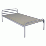 LIT 2 TRAVERSES EVOLUTION SOMMIER AGGLOMÉRÉ 90X190 CM RAL 9006 GRIS - MANUTAN COLLECTIVITÉS