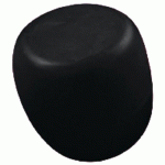 POUF GALET DE PAUL Ø 35 CM NOIR RECYCLE 100 % - QUI EST PAUL