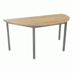 TABLE DE RÉUNION DEMI-LUNE TREFF 160 X 80 CHÊNE VIEILLI/ ALU