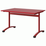 TABLE MALIBU 120X80 T5 DL STRA ABS ROUGE U321/ROUGE 3020