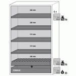 ARMOIRE SÉCURITÉ S-PHOENIX-90 S90.196.120.FDAS JAUNE - ASECOS