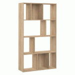 BIBLIOTHÈQUE TORONTO CHÊNE CLAIR H. 180 X L. 98 X P. 33CM
