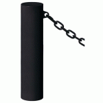 BORNE BARCELONE Ø 16 CM 1 ANNEAU - ZINC NOIR 9005 - PROCITY