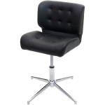 CHAISE DE BUREAU HHG-441, PIVOTANTE, RÉGLABLE EN HAUTEUR SIMILICUIR NOIR, PIED CHROMÉ - BLACK