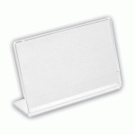 LOT DE 5 - CHEVALET PORTE-NOM EN L PLASTIQUE 55 X 90 MM