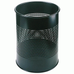 CORBEILLE À PAPIER MÉTAL DURABLE AJOURÉE NOIRE 15 L
