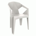 FAUTEUILS DELTA POLYPROPYLÈNE - BLANC - GARBAR