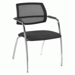 LOT DE 2 - CHAISE DE RÉUNION DOSSIER MAILLE CONSTANCE - NOIR