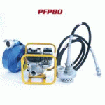 POMPE À EAU À CÂBLE ÉQUIPÉE 72 M3/H - 5M PFP80  HONDA