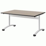 TABLE MALIBU 120X80 T3 DL STRA ANTIB ACACIA/NOIR BLC 9016