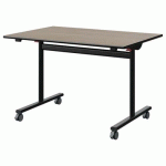 TABLE MALIBU RAB 120X80 T6 DL ST ANTIB CHÊ 1146/NO NOIR 9005 - MANUTAN EXPERT