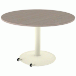 TABLE MANO MOB Ø120 T6 STR ALAISÉ CHÊNE H. CAPPUCCINO/1013 - MOBIDECOR