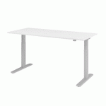 BUREAU ÉLECTRIQUE SÉRIE XMKA 180CM BLANC/ALU - HAMMERBACHER