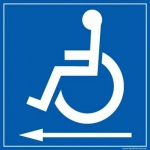 LOT DE 2 - PANNEAU PMR - 350 X 350 - PVC