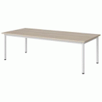 TABLE MALIBU 180X80 T2 4P STRA ABS ACACIA/BLC 9016