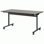 TABLE MALIBU RAB. 160X80 T6 DL ST GRIS U727/NOIR GRIS 7016