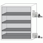 ARMOIRE SÉCURITÉ S-CLASSIC-90 S90.129.120 GRIS CLAIR