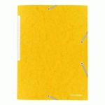 LOT DE 2 - CHEMISE À ÉLASTIQUE 3 RABATS CARTE BRUNEAU 24 X 32 CM DOS 2 CM JAUNE