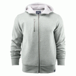 JAMES HARVEST PARKWICK SWEATSHIRT FULLZIP HOMMES GRIS CHINÉ - TAILLE S