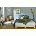 LIT CORFOU  BOIS NATUREL 140X200 CM