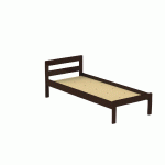 LIT NOVA 80X190 PMR HAUTEUR 50CM TÊTE 2 TRAVERSES SOMMIER AGGLOMÉRÉ WENGÉ - MANUTAN COLLECTIVITÉS