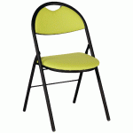 LOT DE 4 CHAISES PLIANTES CLAP PIÈTEMENT NOIR PVC M1 9433 ABSINTHE - MANUTAN COLLECTIVITÉS